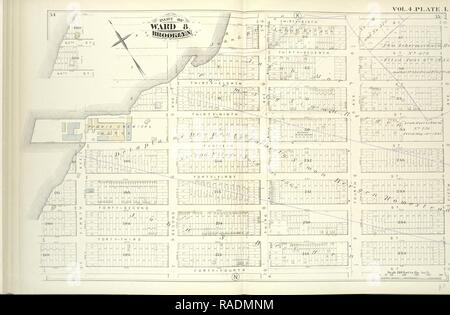 Tome 4. Plaque, L. Site lié par trente-sixième, Cinquième Avenue, quarante-quatrième St., Gowanus Bay, y compris Troisième St., quarante- repensé Banque D'Images