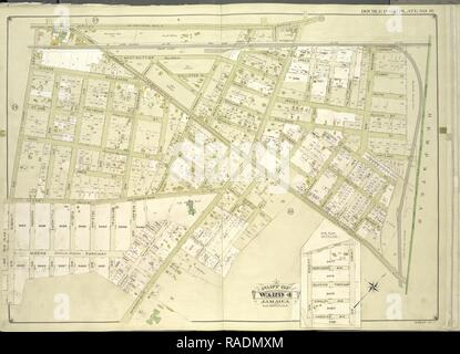 Les reines, tome 1, plaque Double Page n° 16, partie de quartier 4, en Jamaïque, la carte délimitée par, Hempstead et repensé Banque D'Images