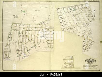 Les reines, tome 1, double plaque Page n° 25, partie de quartier 4, en Jamaïque, la carte délimitée par LibertyAve., route à l'atterrissage repensé Banque D'Images