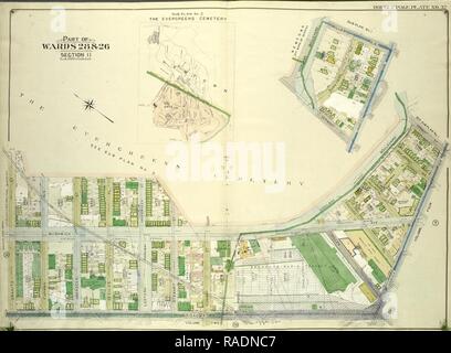 Brooklyn, Volume 3, plaque Double Page n° 32, partie de quartiers 28 et 26, l'article 11, la carte délimitée par Highland Blvd., West Virginia repensé Banque D'Images