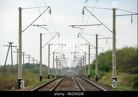 La ligne Kiev-Odessa près de Perekrestovo, Ukraine. 27 septembre 2008 © Wojciech Strozyk / Alamy Stock Photo Banque D'Images