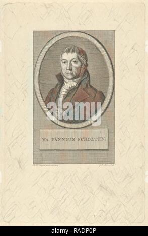 Portrait de Cornelis Anthony Fannius Scholten, Jacob Ernst Marcus, 1814 - 181. Repensé par Gibon. L'art classique avec repensé Banque D'Images