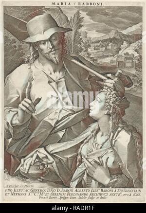 Le Christ apparaît comme un jardinier à Marie de Magdala (Noli mi Tangere), après Bartholomeus Sprange. Repensé Banque D'Images