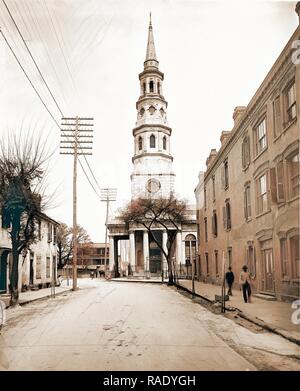 St Philip's Church, Charleston, S.C, St Philip's Episcopal Church (Charleston, S.C.), églises anglicanes, United repensé Banque D'Images