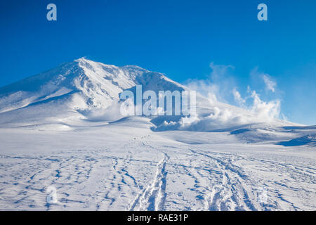 Asahidake en hiver Banque D'Images