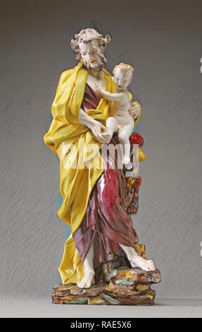 Saint Joseph avec l'Enfant Jésus, attribué à Gennaro Laudato (Italien, actif dans les années 1790), d'après un modèle par repensé Banque D'Images