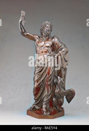 Jupiter, Michel Anguier (Français, 1612 ou 1614 - 1686), probablement jeté fin du 17ème siècle (à partir d'un modèle de 1652), Bronze repensé Banque D'Images