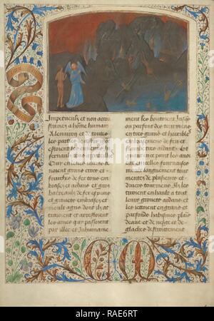 Le tourment des non-croyants et des hérétiques, Simon Marmion, flamand (1450 - 1489) actif, Valenciennes, France, 1475 repensé Banque D'Images