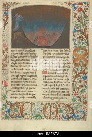 La Forge de Vulcain, Simon Marmion, flamand (1450 - 1489) actif, Valenciennes, France, 1475, couleurs, l'or repensé Tempera Banque D'Images