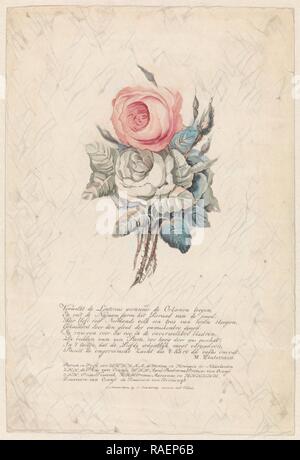 Roses, Evert Maaskamp, Marten Westerman, 1779 - 183. Repensé par Gibon. L'art classique avec une touche moderne repensé Banque D'Images