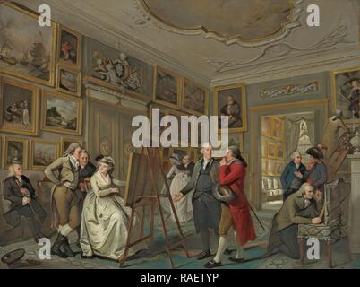 La Galerie d'art de Jan Gildemeester Jansz, Adriaan de Lelie, 1794 - 179. Repensé par Gibon. L'art classique avec un repensé Banque D'Images