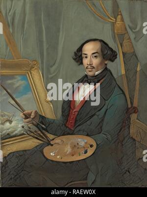 Portrait de Syarif Raden Saleh Bustaman, attribué à Friedrich Carl Albert Schreuel, ch. 184. Repensé Banque D'Images