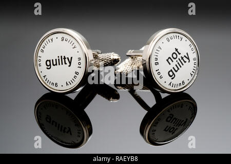 Coupable Non coupable Banque D'Images