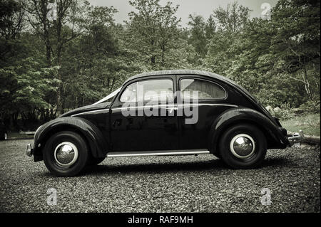 Classic VW Coccinelle Voiture de mariage Banque D'Images