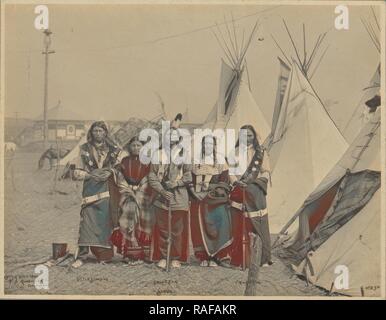 Peu Dimanche, le wapiti, l'aigle et le chien de prairie, Sioux, Adolph F. Muhr (américain, est mort en 1913), Frank A. Rinehart (American repensé Banque D'Images