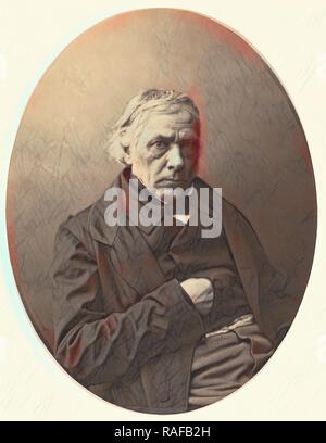 Portrait de Victor Cousin, Gustave Le Gray (Français, 1820 - 1884), 1854 - 1859, à l'albumine argentique. Repensé Banque D'Images