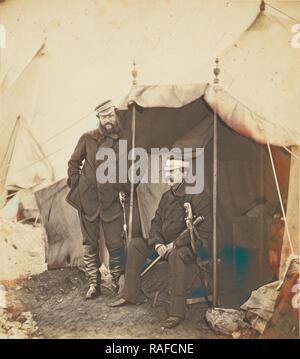 Le lieutenant-général Sir John Campbell, Roger Fenton (anglais, 1819 - 1869), 1855, à l'albumine argentique. Repensé Banque D'Images