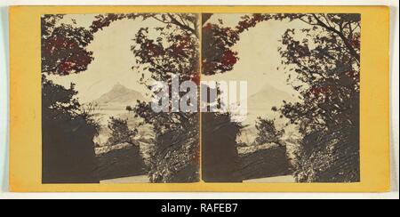 Cornwall. Un Peep à St Michael's Mount. À partir de la balise de Marazion, I.A. La coke (1860), active, les années 1860, d'albumen repensé Banque D'Images