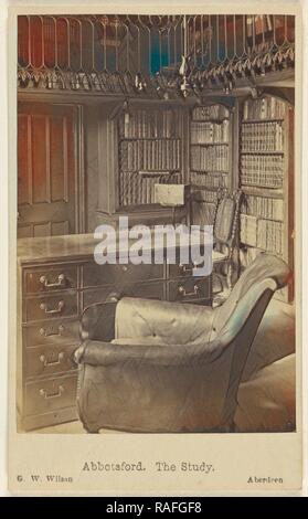 Abbotsford. L'étude, George Washington Wilson (Scottish, 1823 - 1893), le 20 septembre 1865, à l'albumine argentique repensé Banque D'Images