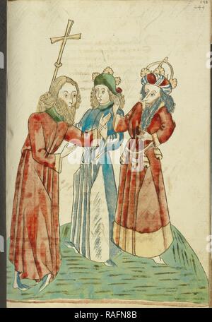 Avenir roi Josaphat et converser avec Nacor, disciple de Hans Schilling (Allemand, 1459 - 1467) actif, à partir de l'repensé Banque D'Images