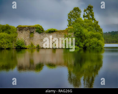 Château écossais flottante Banque D'Images