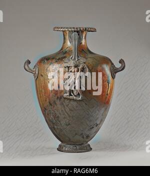 Pot d'eau avec Héraclès et Eros, Grèce, mi-4e siècle avant J.C, Bronze, 48 × 39,6 × 31,5 cm (18 × 15 × 7,8 9,16 3,8 12 repensé Banque D'Images