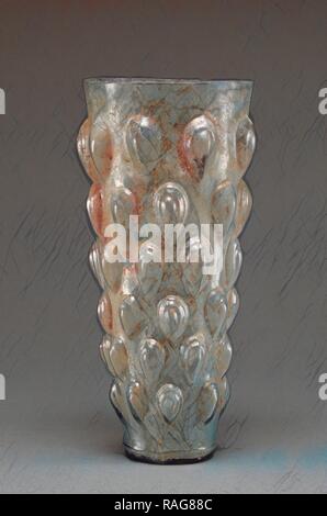 Lotus Bud bécher, Méditerranée orientale, 1er siècle, verre, 21 x 9 cm (8 x 3 1,4 9,16 in.). Repensé Banque D'Images