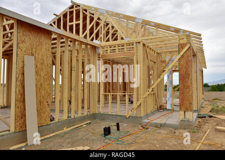 De nouvelles maisons à ossature de bois en Chine, développement de banlieue résidentielle Banque D'Images