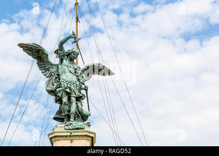 Rome, Italie - 19 juin 2018 : statue en bronze antique romaine. La sculpture de style romain Banque D'Images