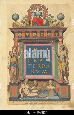Theatrvm terrarvm orbis orbis terrarvm, Theatrvm, Ortelius, Abraham, 1527-1598, 1573. Repensé par Gibon. Classic repensé Banque D'Images