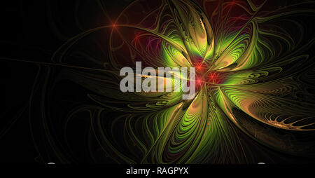 Fleur délicate Dream pastel un abstract floral composition basée sur une flamme fractale. Abstract floral fond pour la projection d'art fractal Banque D'Images