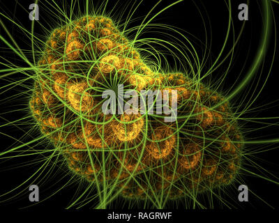 Rendre les virus dans l'organisme infecté, l'épidémie de maladie virale, virus abstract background. L'hépatite, H1N1, le VIH. La grippe. Sida Banque D'Images