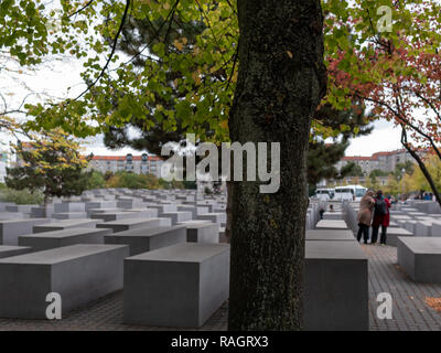 BERLIN, ALLEMAGNE - 22 septembre 2018 : au Mémorial aux Juifs assassinés d'Europe à Berlin, Allemagne Banque D'Images