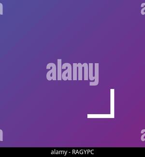 Beau dégradé de couleur format carré minimal carte avec flèche de coin et géométrique pour votre texte et citations. Vector illustration isolé o Illustration de Vecteur