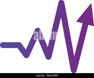 Heartbeat signe avec la flèche vers le haut. Vector illustration. Le concept de la santé de la conception propre. Illustration de Vecteur