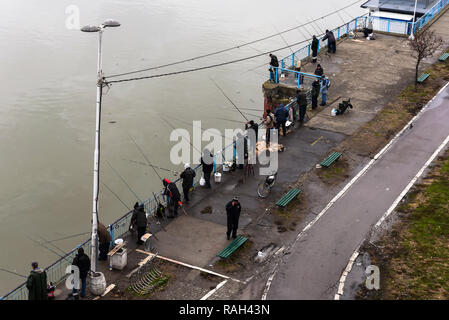 Pêcheur à Belgrade Banque D'Images