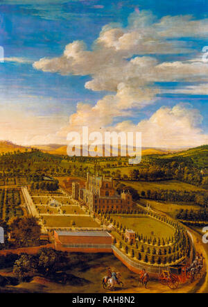 Wollaton Hall et parc, Nottinghamshire - Jan Siberechts, 1697 Banque D'Images