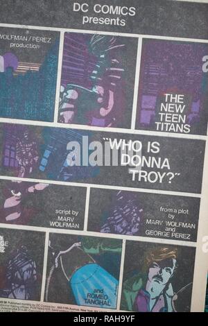 Un intérieur de Teen Titans de comics de super-héros, produit par DC Comics et récemment transformé en une série Titans. Banque D'Images