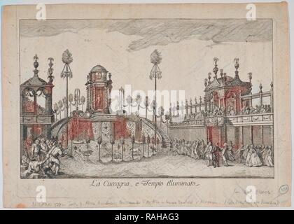 La Cuccagna, e tempio illuminato, Collection d'estampes du festival, Bianchi, Giulio Cesare, fl. 1760, gravure, ca. 1771 repensé Banque D'Images