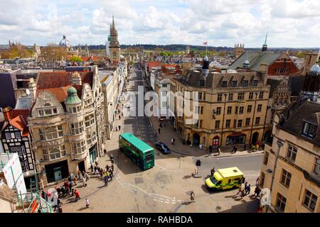 High Street, Corner de Saint Aldate's, ville, Oxford, Oxfordshire, Royaume-Uni, Europe Banque D'Images