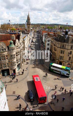 High Street, Corner de Saint Aldate's, ville, Oxford, Oxfordshire, Royaume-Uni, Europe Banque D'Images