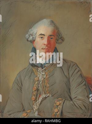 Portrait de Théophile Van Robais, Jean-Baptiste Perronneau (Français, 1715 - 1783), France, 1770, Pastel sur trois repensé Banque D'Images