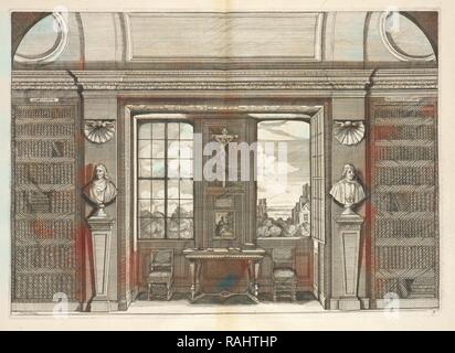 Plaque 3, le cabinet de la bibliothèque de Sainte Geneviève : divisé en deux parties : contenant les antiquitez de la repensé Banque D'Images