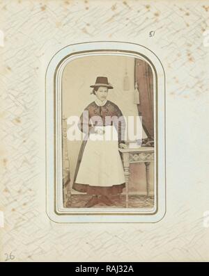 Femme en costume allemand, sans doute, l'Allemagne, de Bavière, Anonyme c. 1865. Repensé par Gibon. L'art classique avec un repensé Banque D'Images