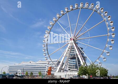 Grande roue, HafenCity trimestre, Hambourg, PublicGround Banque D'Images