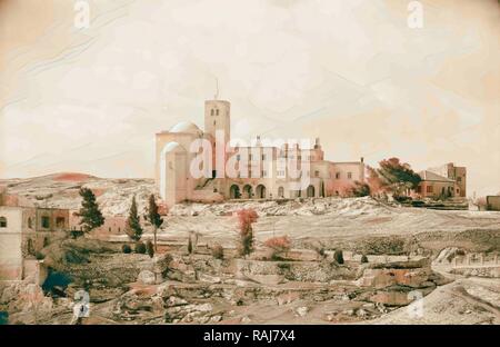 St Andrews Church, Eglise de Saint-andré de partout dans la vallée. 1934, Jérusalem, Israël. Repensé par Gibon. Classic repensé Banque D'Images