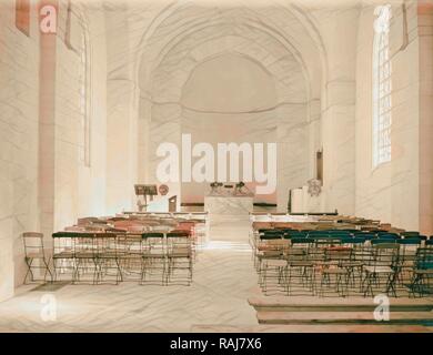 Saint Andrews, de l'église St Andrew, à partir du nord. 1934, Jérusalem, Israël. Repensé par Gibon. L'art classique avec un repensé Banque D'Images