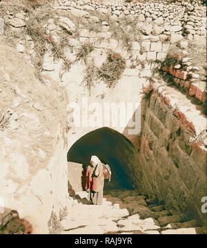 El-Kouds Jérusalem Virgin's fountain colonie américaine, Jérusalem. 1898, en Israël. Repensé par Gibon. L'art classique avec repensé Banque D'Images