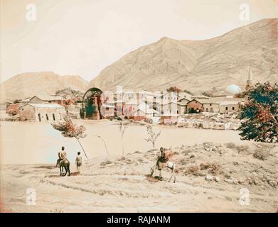 Waterwheel, Antioche, en Turquie. 1898, de la Turquie, Antioche. Repensé par Gibon. L'art classique avec une touche moderne repensé Banque D'Images