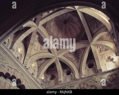 DE LA CUPULA CAPILLA DE VILLAVICIOSA. Emplacement : l'intérieur de la Mezquita. CORDOBA. L'ESPAGNE. Banque D'Images